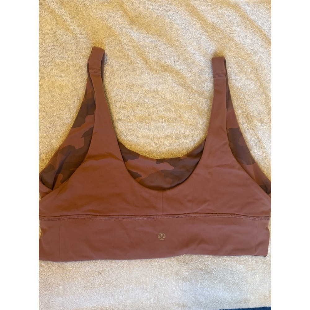 Lululemon Align Reversible Longline Sports Bra Pink Mauve Camo Yoga Size 12 - Picture 8 of 8